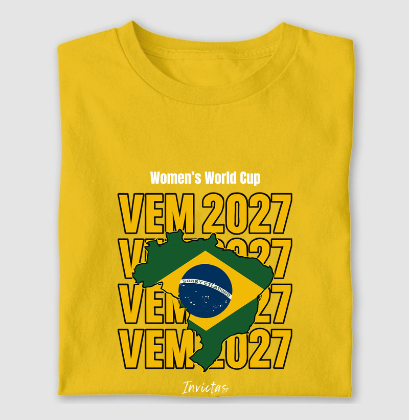 Camiseta Algodão Penteado - Vem 2027 - Women's World Cup