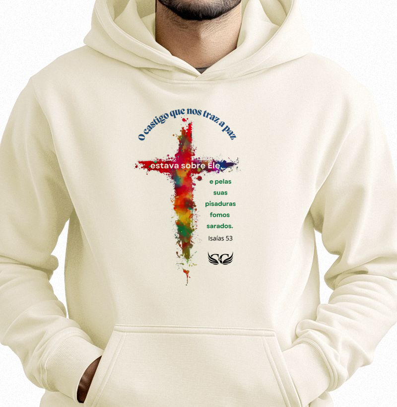 Hoodie Moletom O castigo que nos traz a Paz.