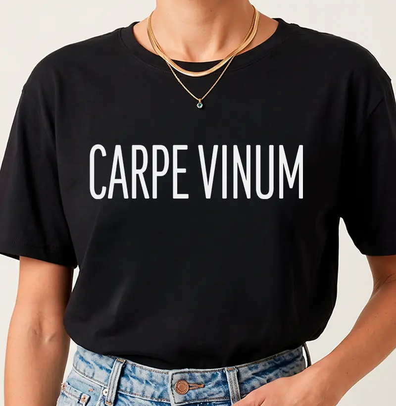 Frase Carpe Vinum  - Camiseta