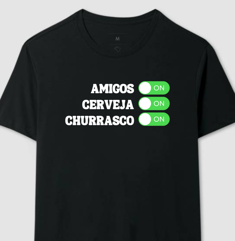 Coleção Frases - Botões ON - Amigos, Cerveja, Churrasco