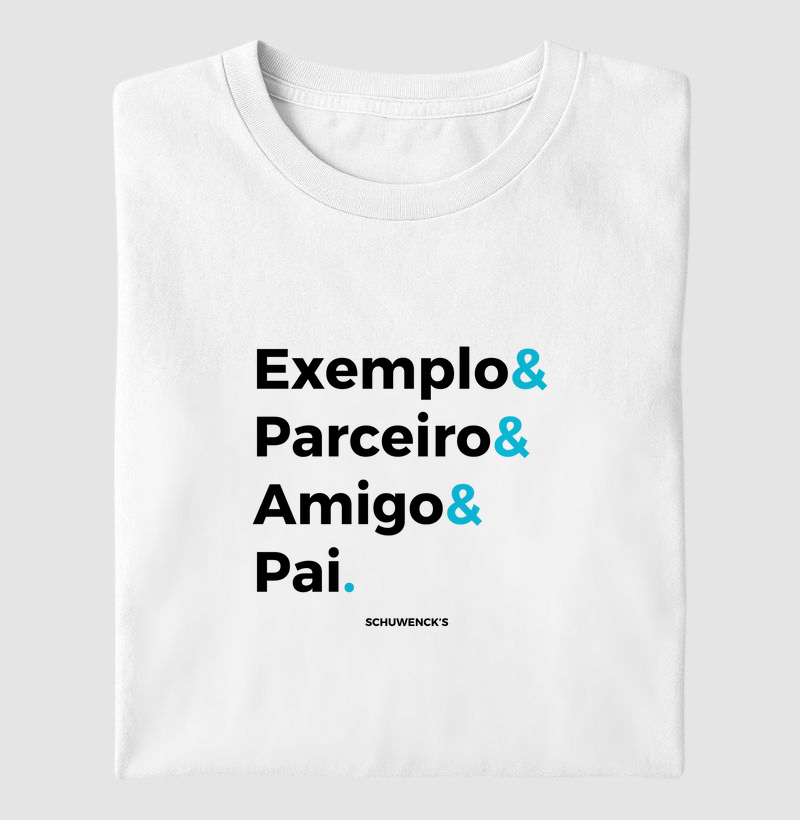 Camisa Dia dos Pais Preto & Azul Claro