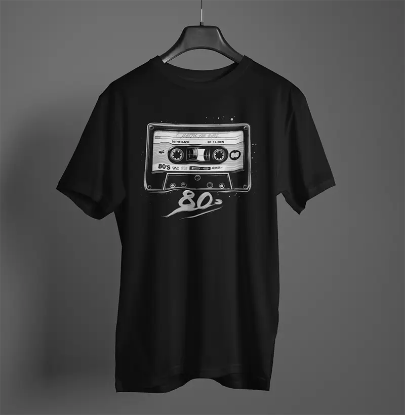 Nostalgia Pop - Coleção Nostalgia Musical - Fita Cassete 80s - Preto e Branco - 202402141923