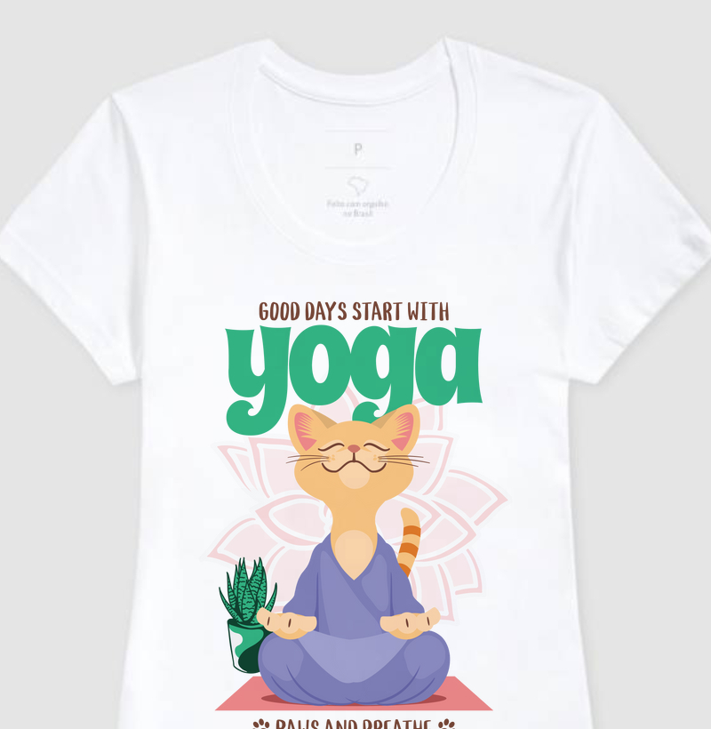 Camiseta - Cat Yoga
