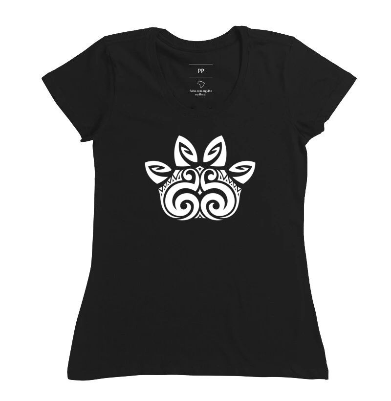 Camiseta Feminina Camaleão Pata Maori
