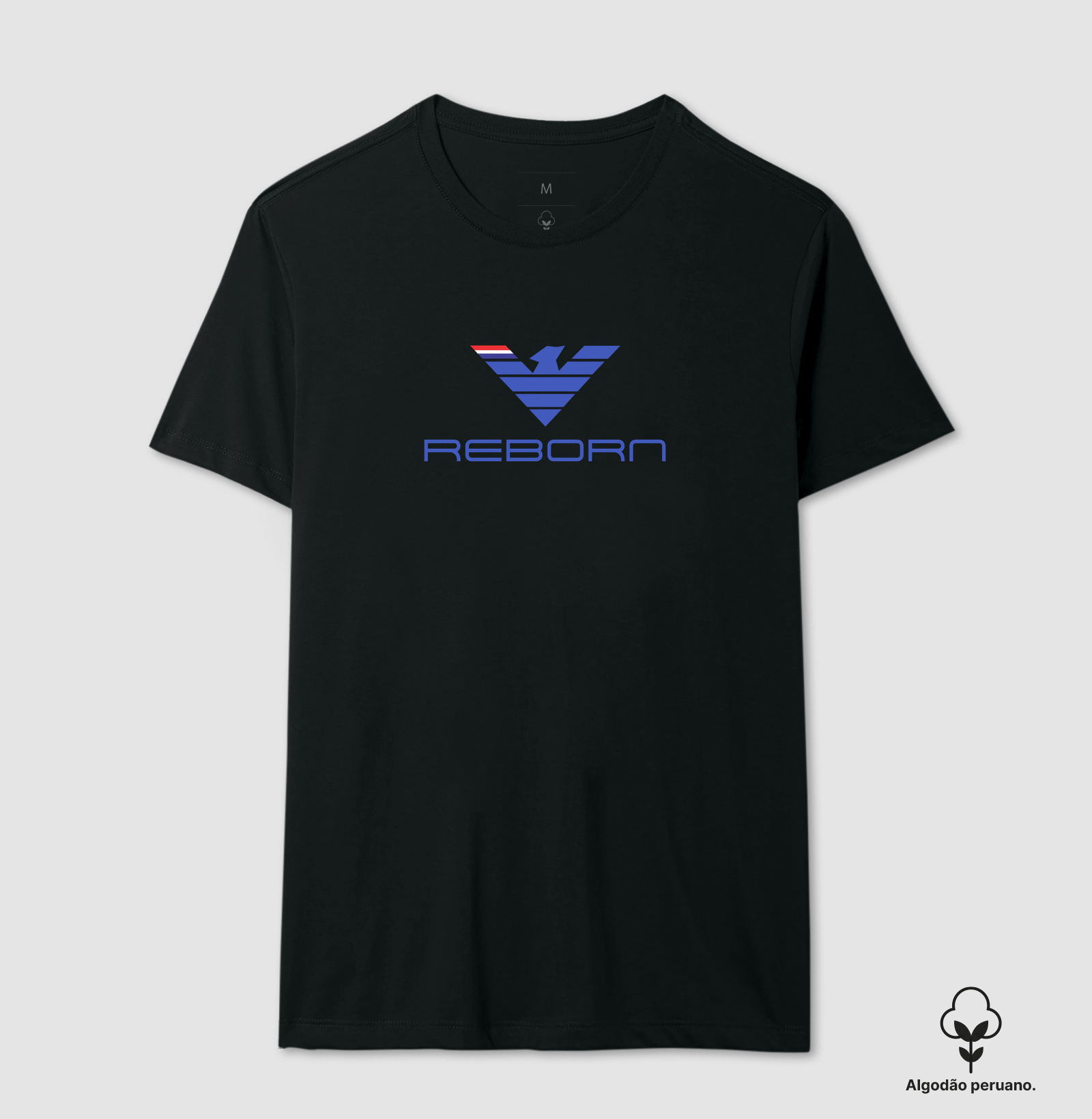 🦅 REBORN BLUE | A Força da Confiança e da Superação  A estampa REBORN BLUE é uma poderosa representação de confiança, determinação e renascimento. Com sua imponente águia azul construída por linhas geométricas marcantes, a arte transmite a essência daqueles que enfrentam desafios com coragem, mantêm o foco em seus objetivos e seguem em frente com segurança e propósito.