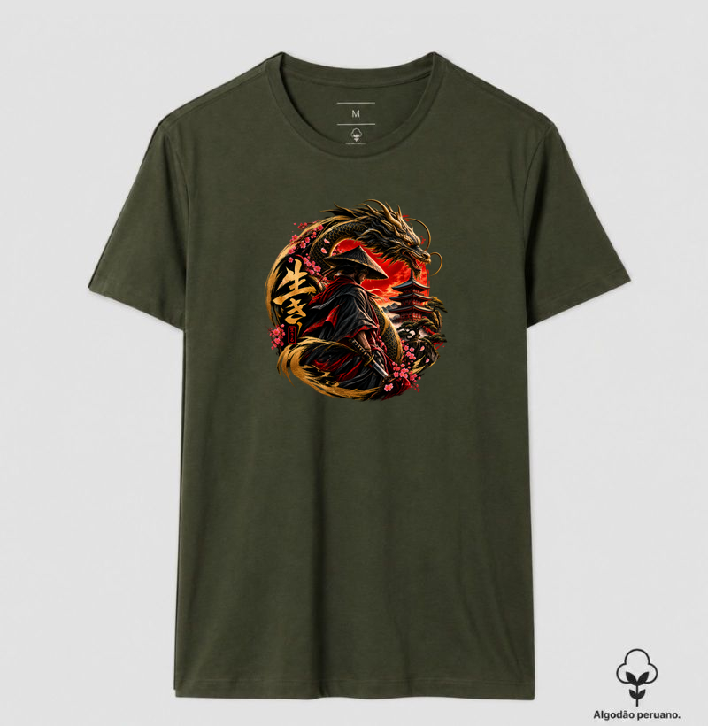 O Espírito do Dragão - Camiseta Algodão Peruano