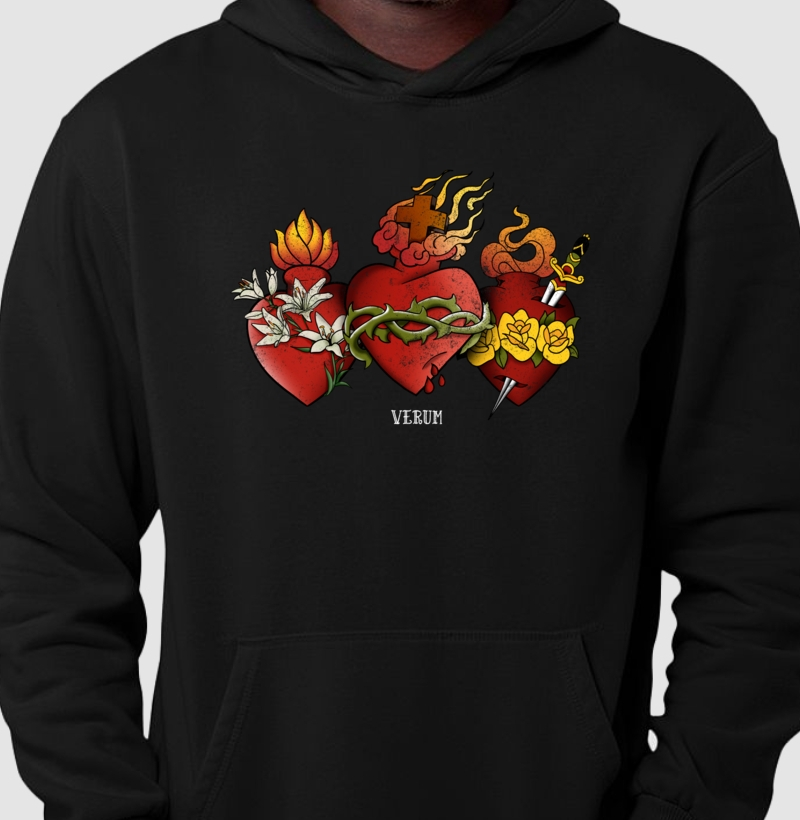 HOODIE CORAÇÕES SAGRADOS