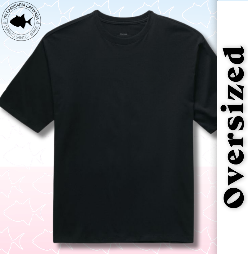 Camisa Oversized Lisa de Malha Bold 100% Algodão - #28626