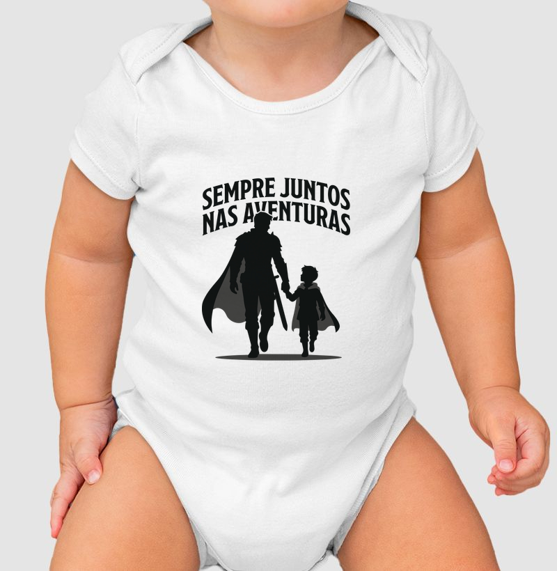 SEMPRE JUNTOS NAS AVENTURAS - Body Infantil