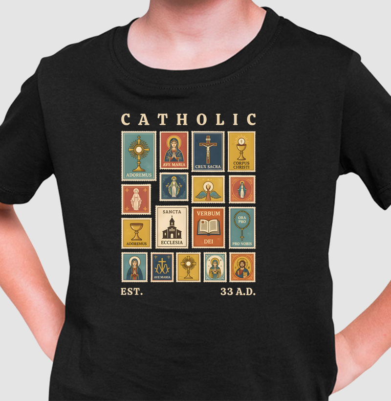 Camiseta Infantil Catholic Selos