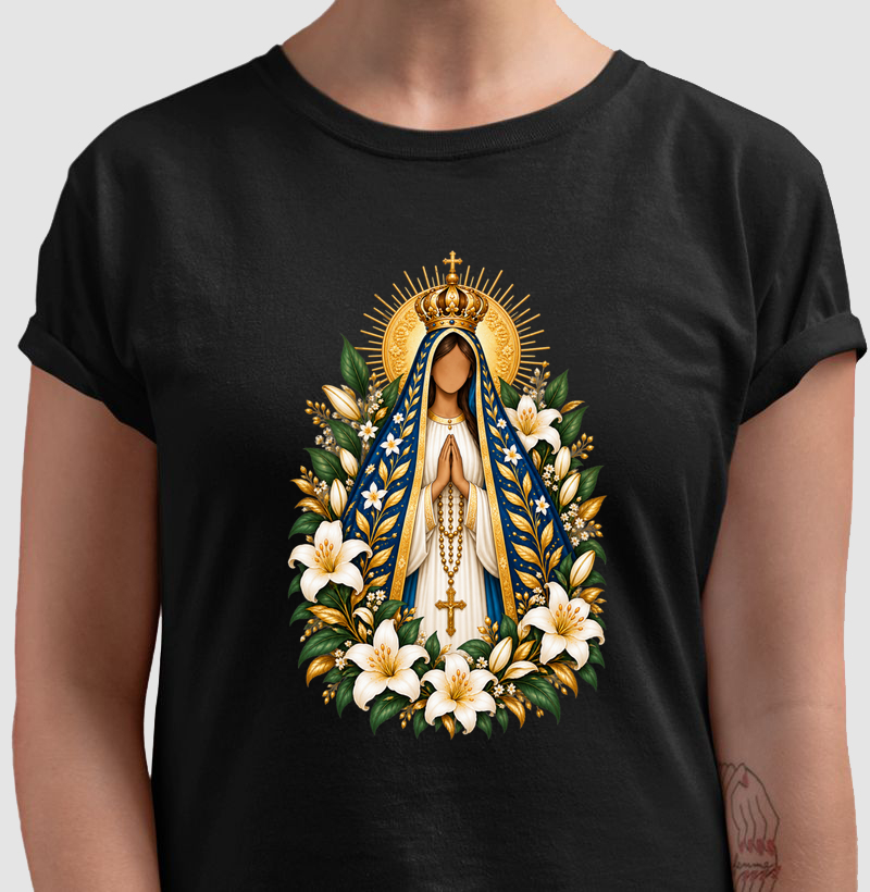 Camiseta Nossa Senhora Aparecida – Manto de Fé
