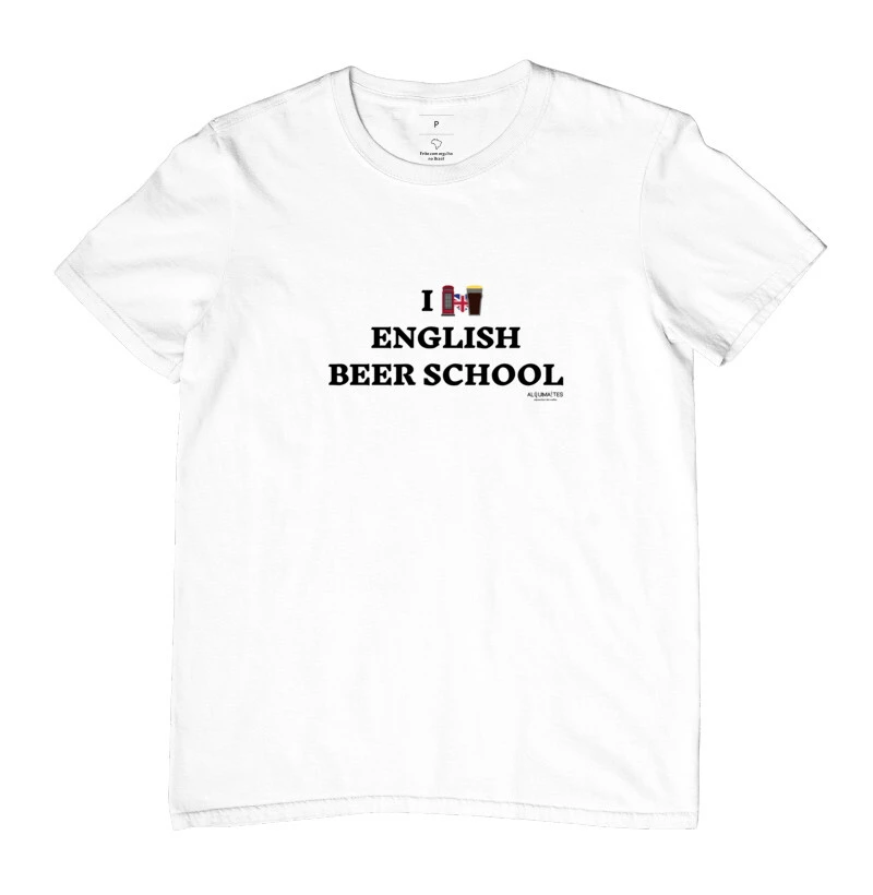 Camiseta escola de cerveja inglesa