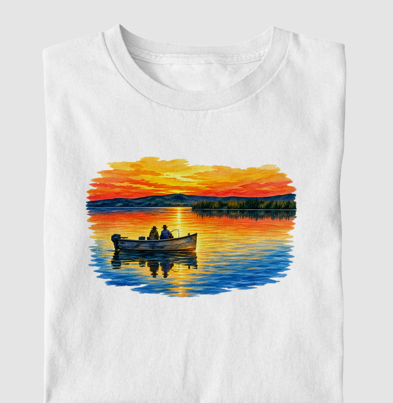 🌅 Onde a Paz Encontra a Pesca - Camiseta
