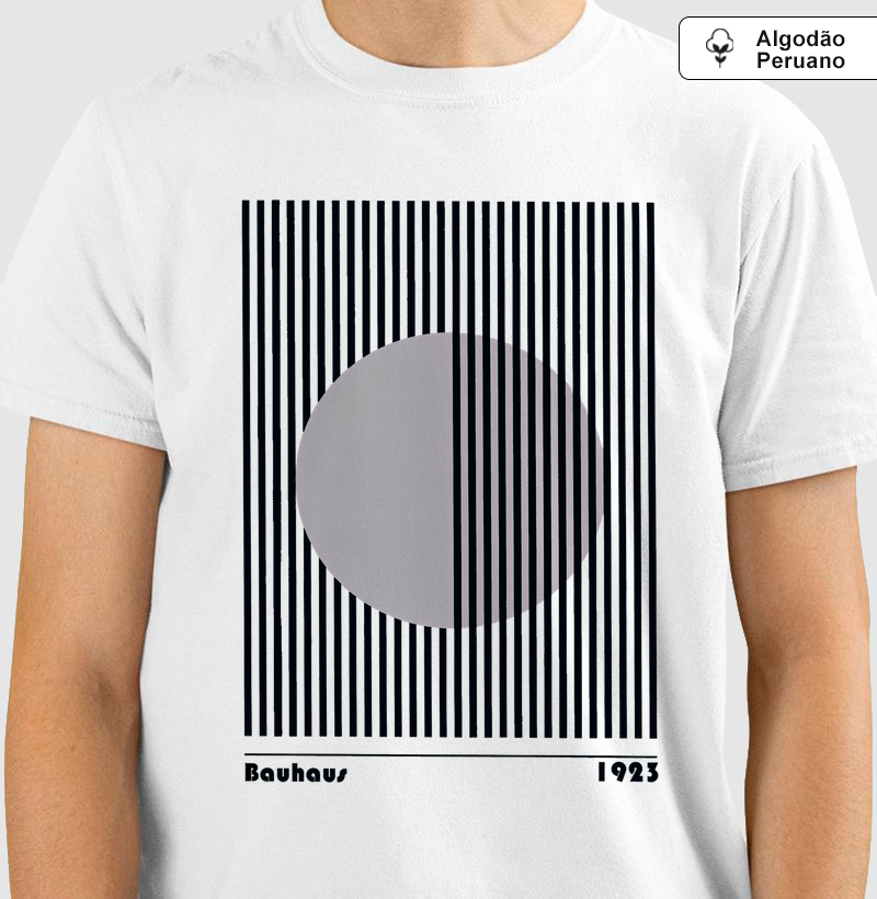 Camiseta Bauhaus 1923 Arte Geométrica Minimalista Design Modernista Premium