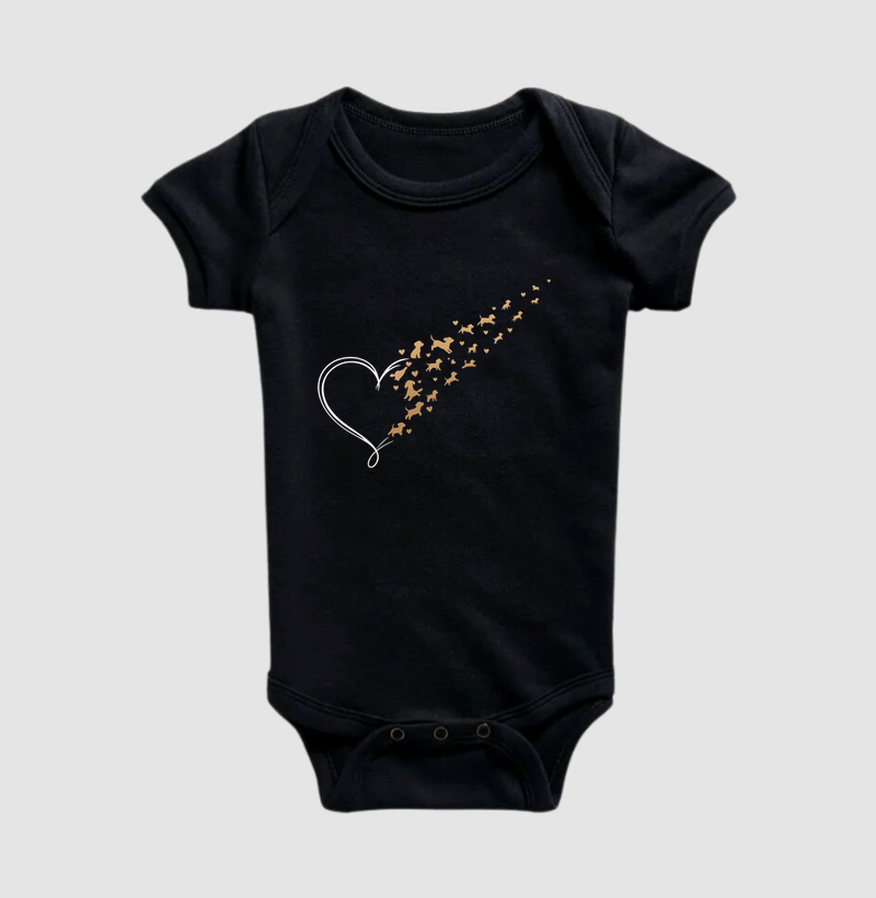 Coração de Cachorrinhos - Body Infantil