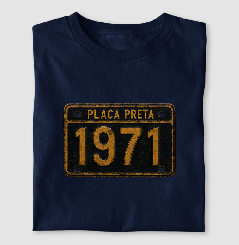 Camiseta Placa Preta 1971