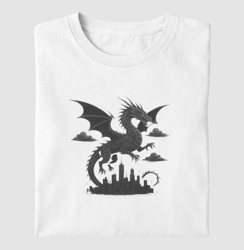 Camiseta Dragão do Amanhecer Cibernético
