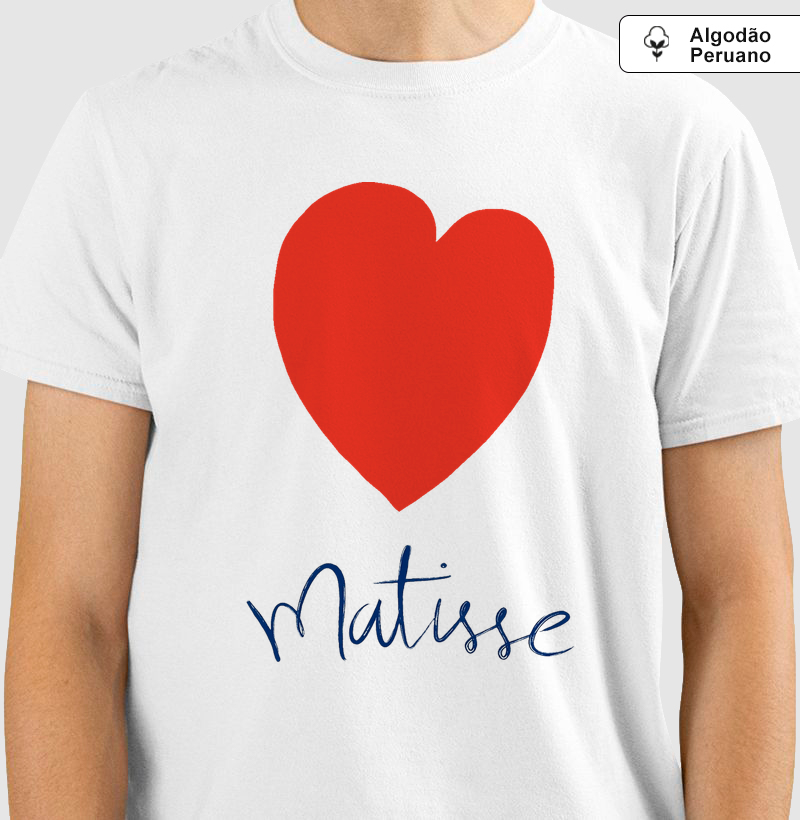 Camiseta Henri Matisse – The Heart (Le Coeur) Algodão Peruano Tanguis