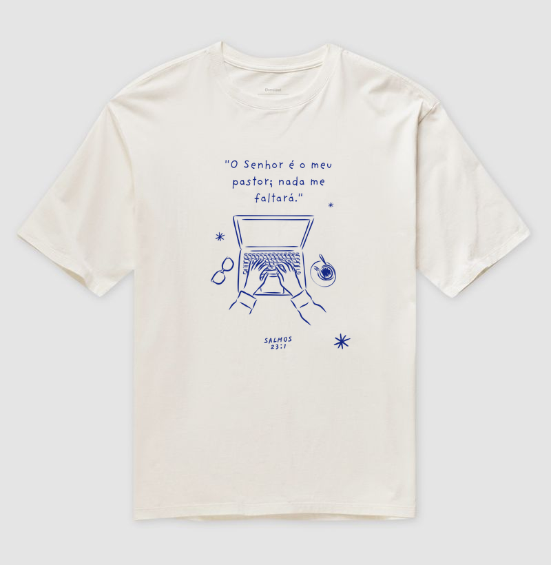 T-Shirt Oversized Católica | O Senhor é Meu Pastor
