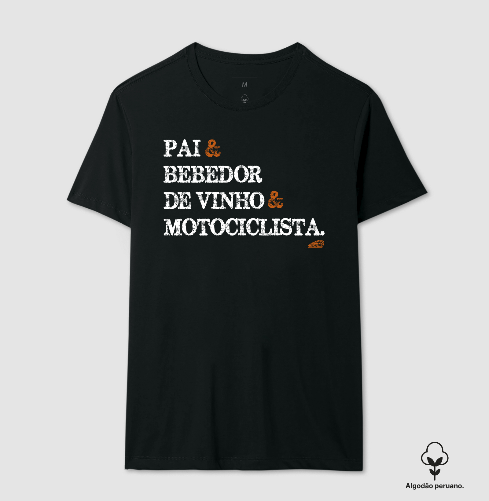 Pai bebedor de vinho Motociclista