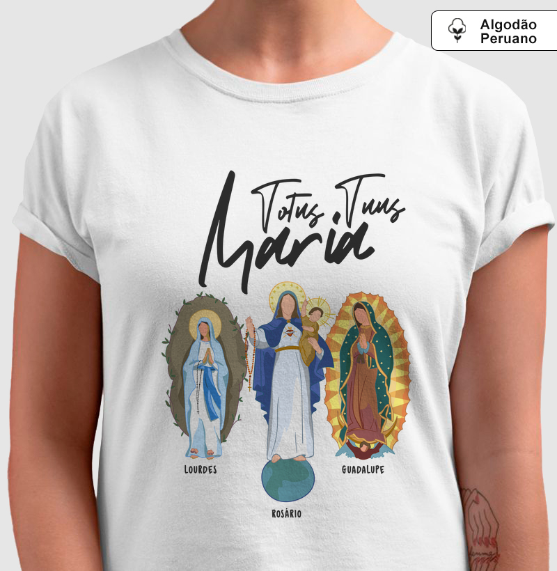 Nossa Senhora Lourdes, Rosário e Guadalupe - Algodão Peruano