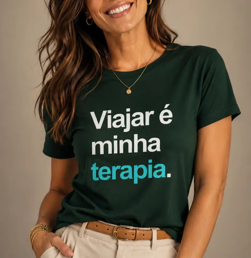 Viajar é minha terapia