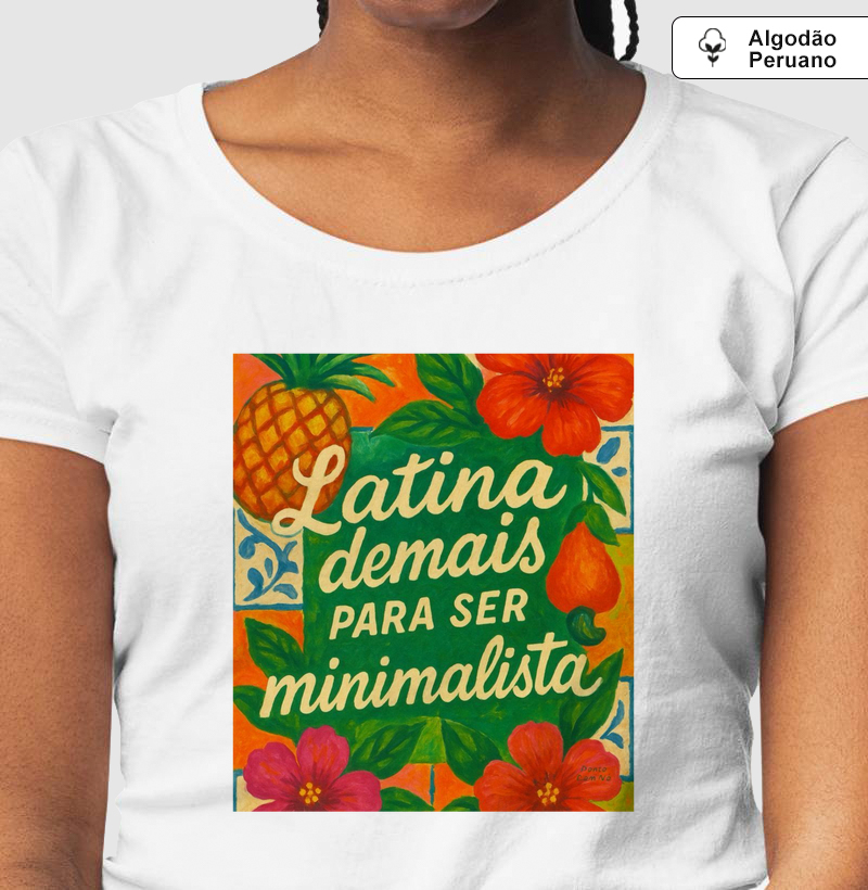 Camiseta Algodão Peruano Latina