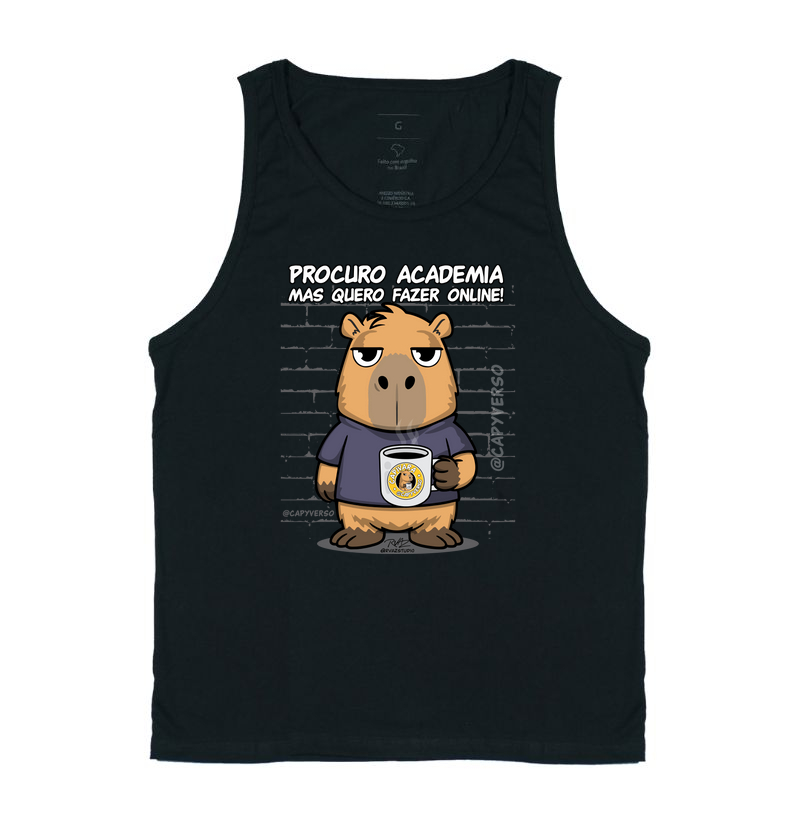 Camiseta Capivara Academia Online - Regata