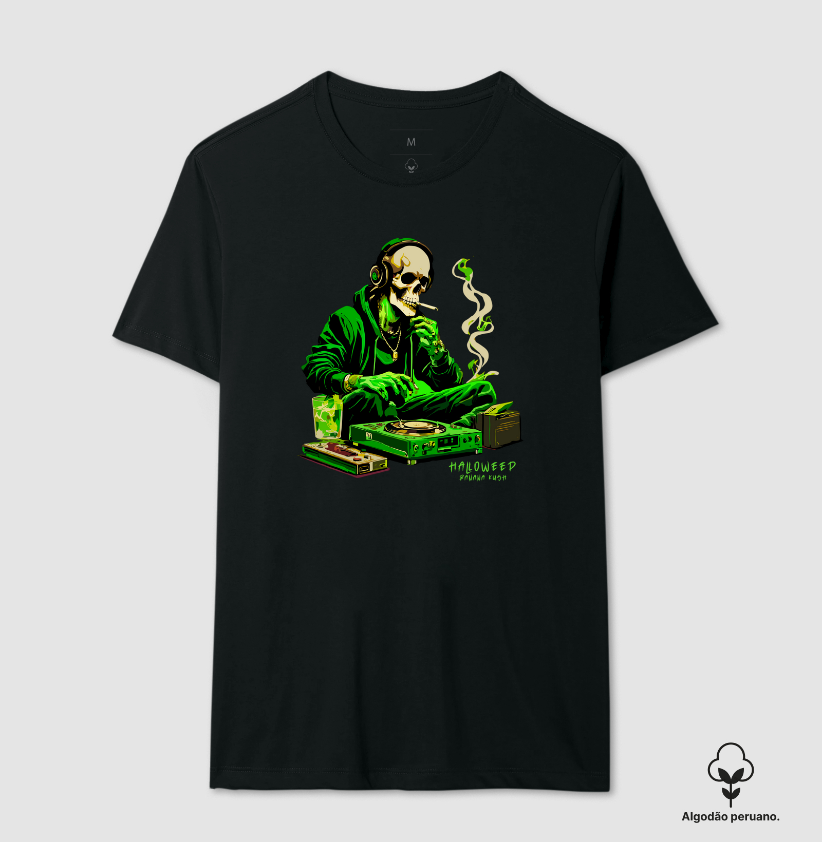 Skull Halloweed (🌟algodão peruano)