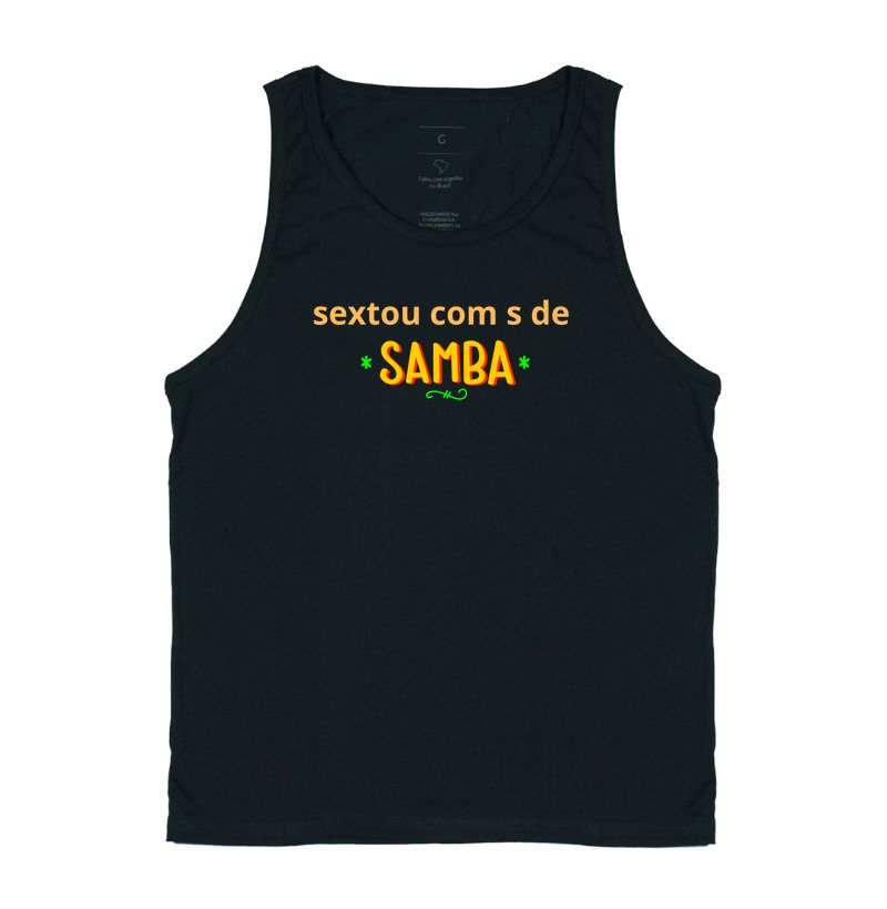 camiseta sextou com s de samba