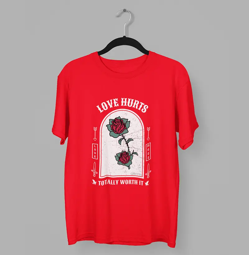CAMISETA MASCULINA LOVE HURTS