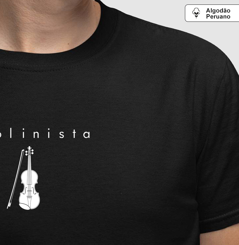 Camiseta Premium Violino Minimalista - M1