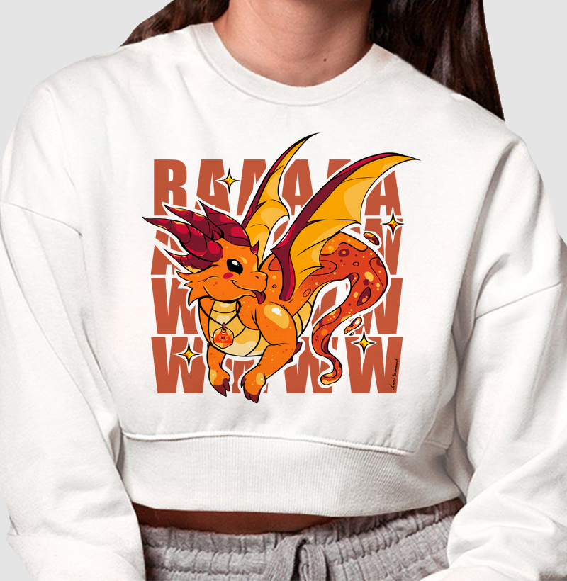 DRAGÃO RAW MOLETOM CROPPED