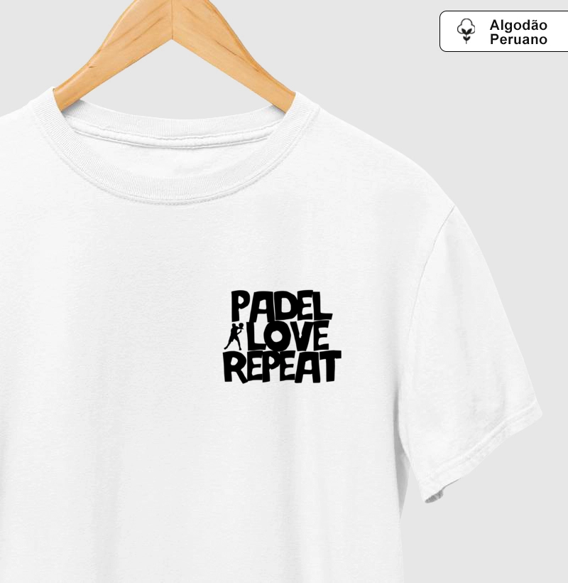 Camiseta Algodão Peruano Padel Club "Love Repeat"