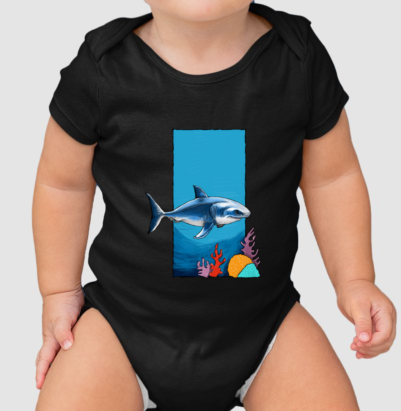 Body Infantil Tubarão