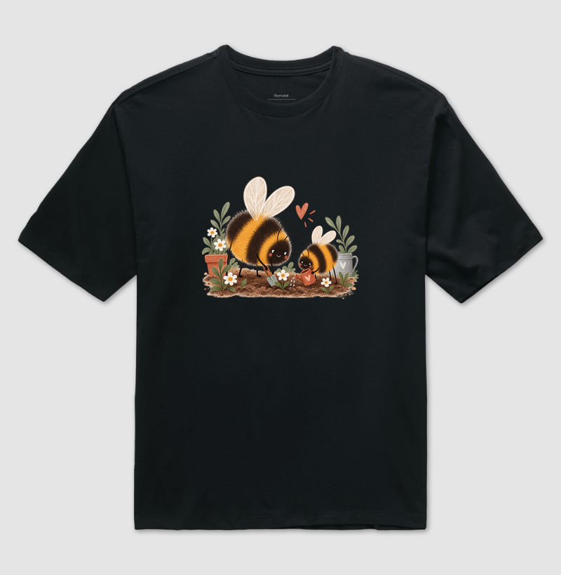 Abelhinhas — Cultivando Amor - Camiseta Oversized