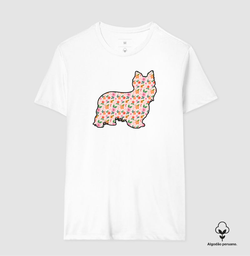 Camiseta Yorkshire Floral - Pelo & Pano