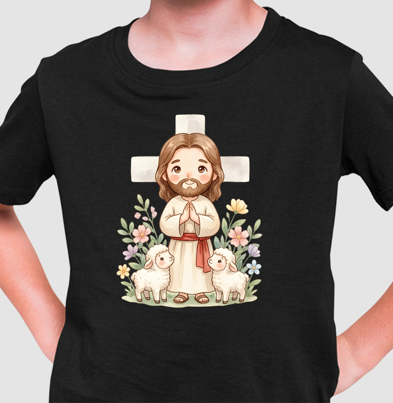 Camiseta Infantil Eu Sou o Bom Pastor