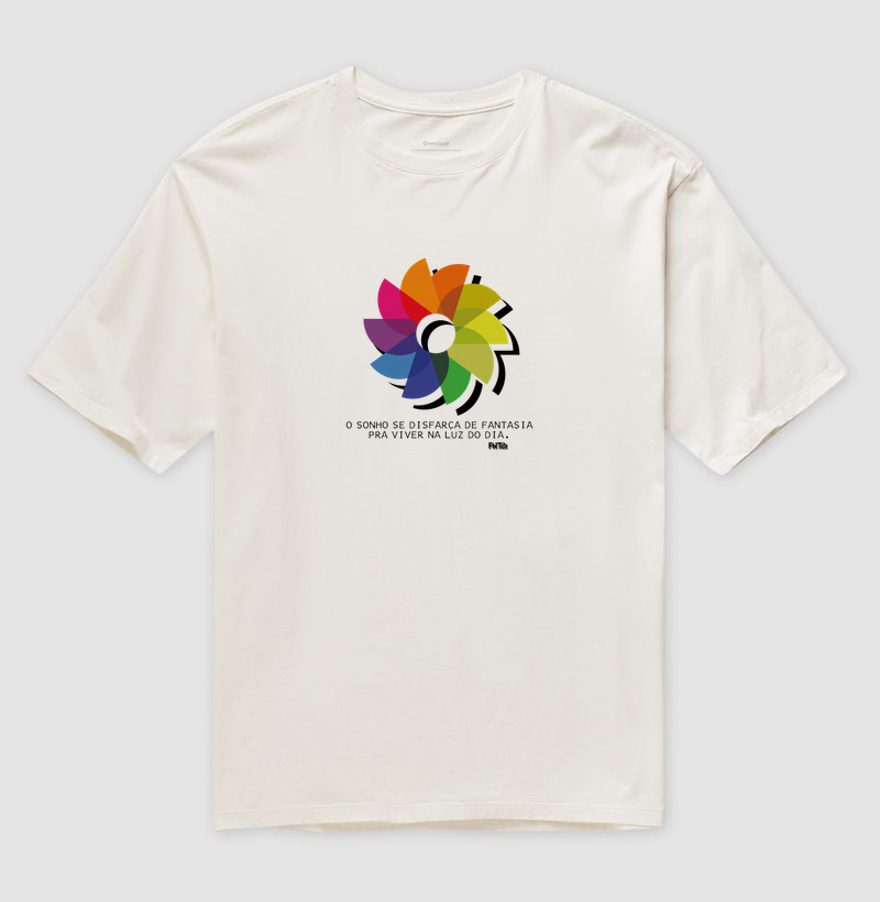 T-SHIRT OVERSIZED "DIA" / FLOR DO SOL