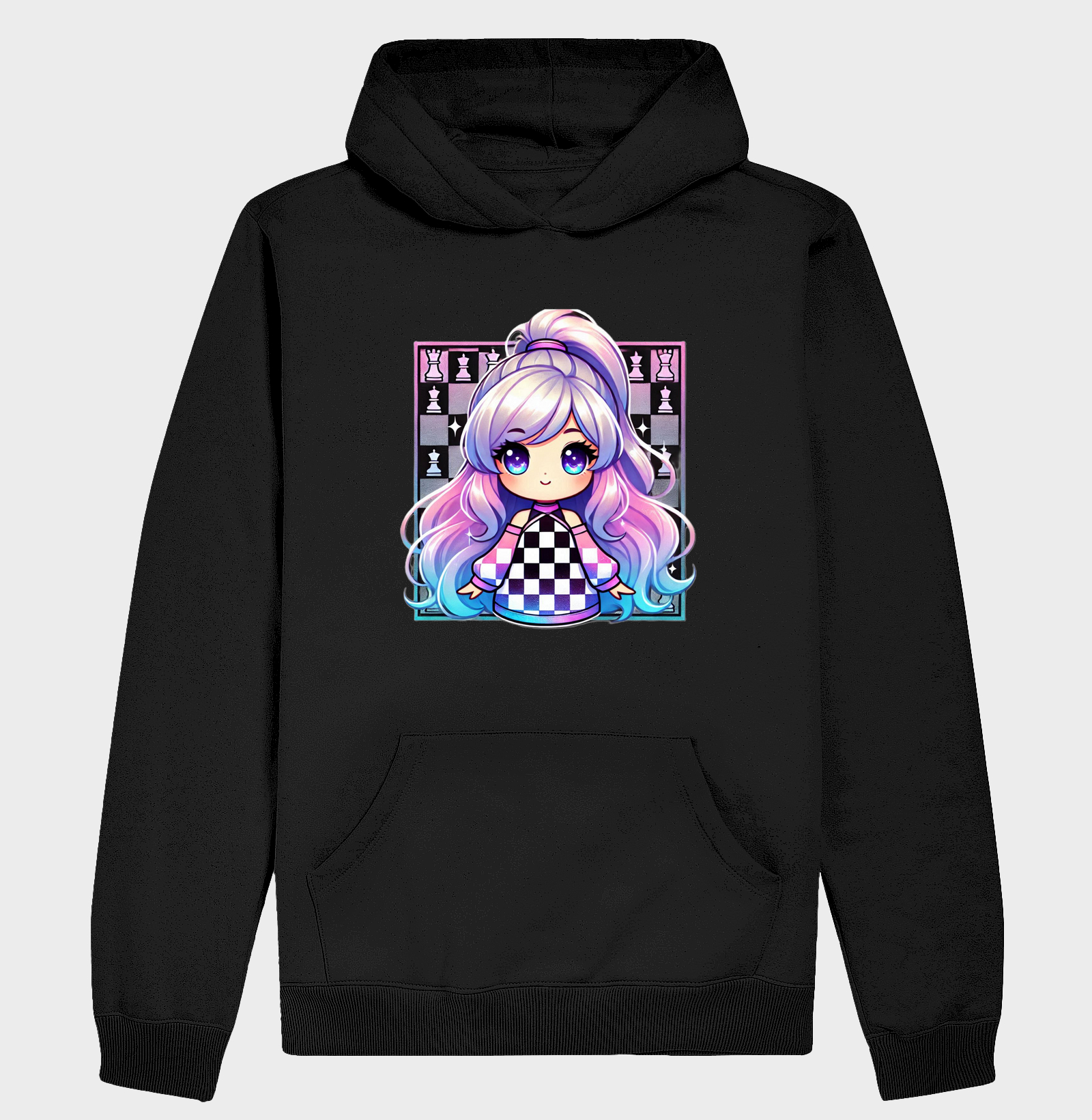 menina mangá do xadrez