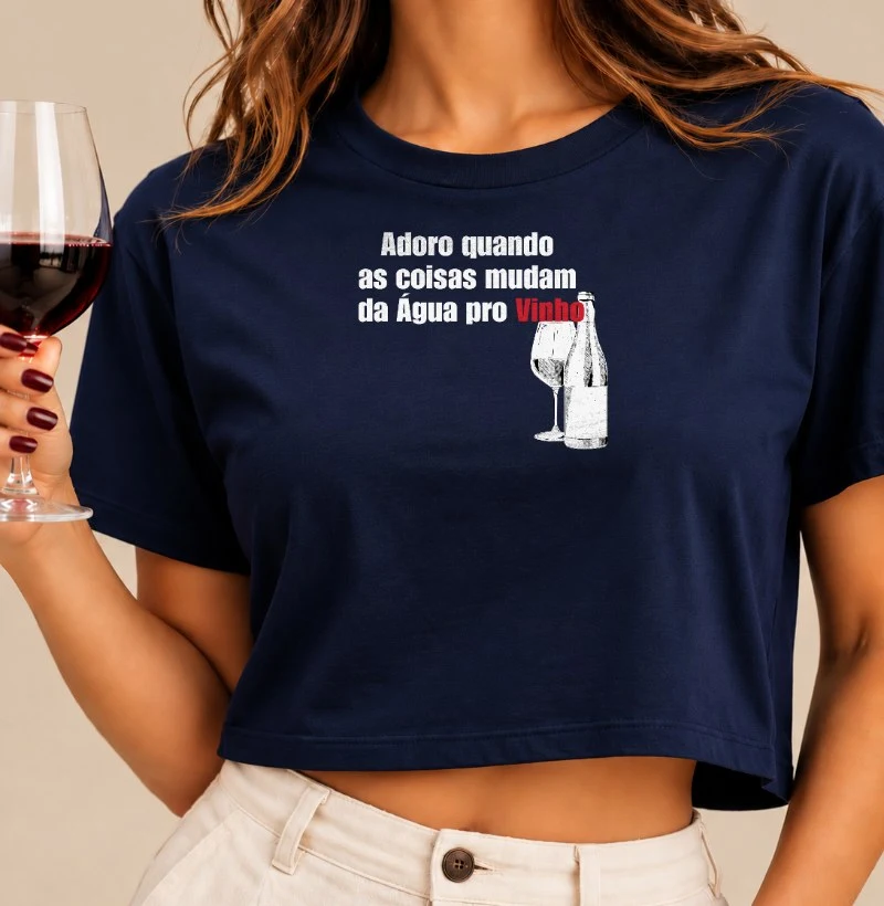 Camiseta Da Água pro Vinho - Cropped