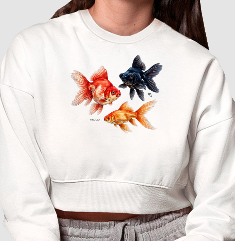 Peixes - Kinguios - Moletom Cropped