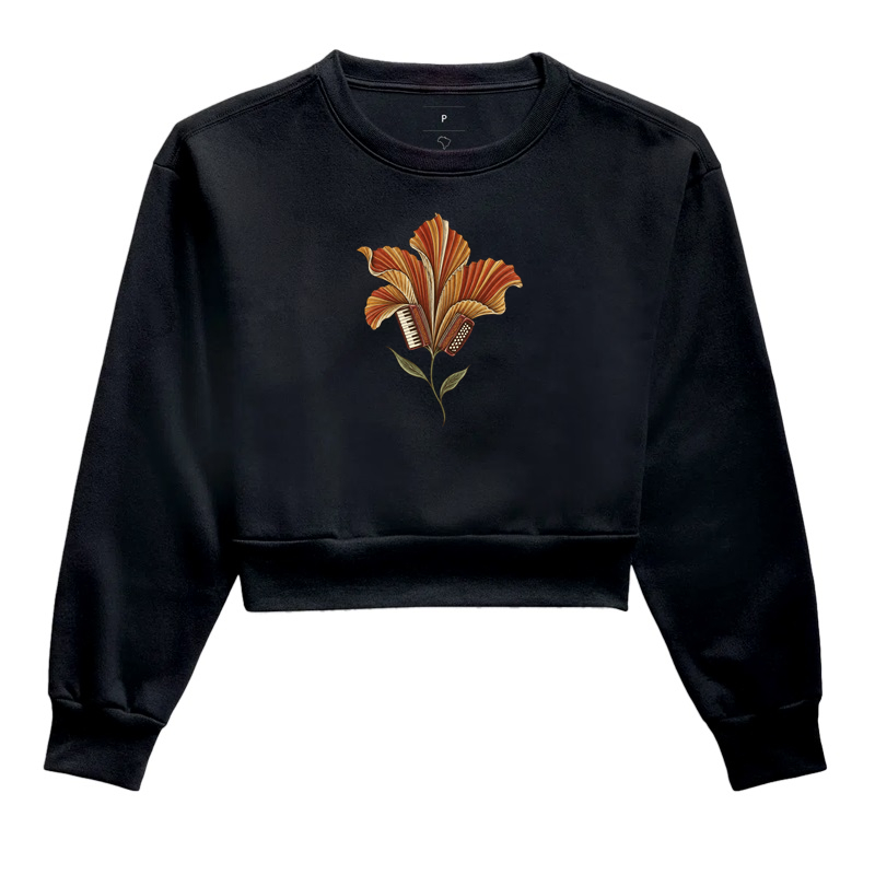 Flor de Sanfona - Cropped Moletom