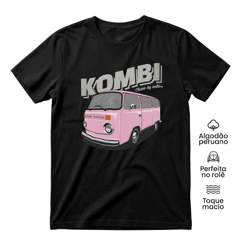 Kombi Classic by nature | Rosa - Camiseta Algodão Peruano