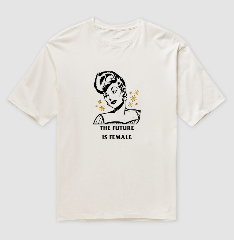 the future is female vintage - Camiseta Oversized