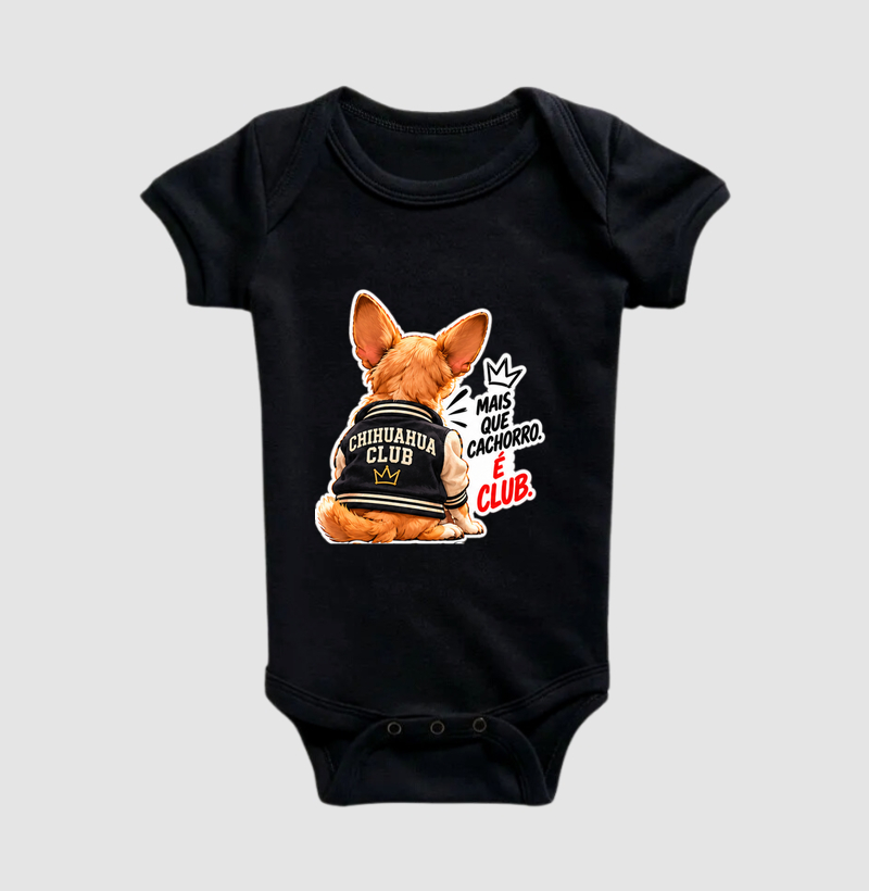 Mais que cachorro, é club. - Body Infantil