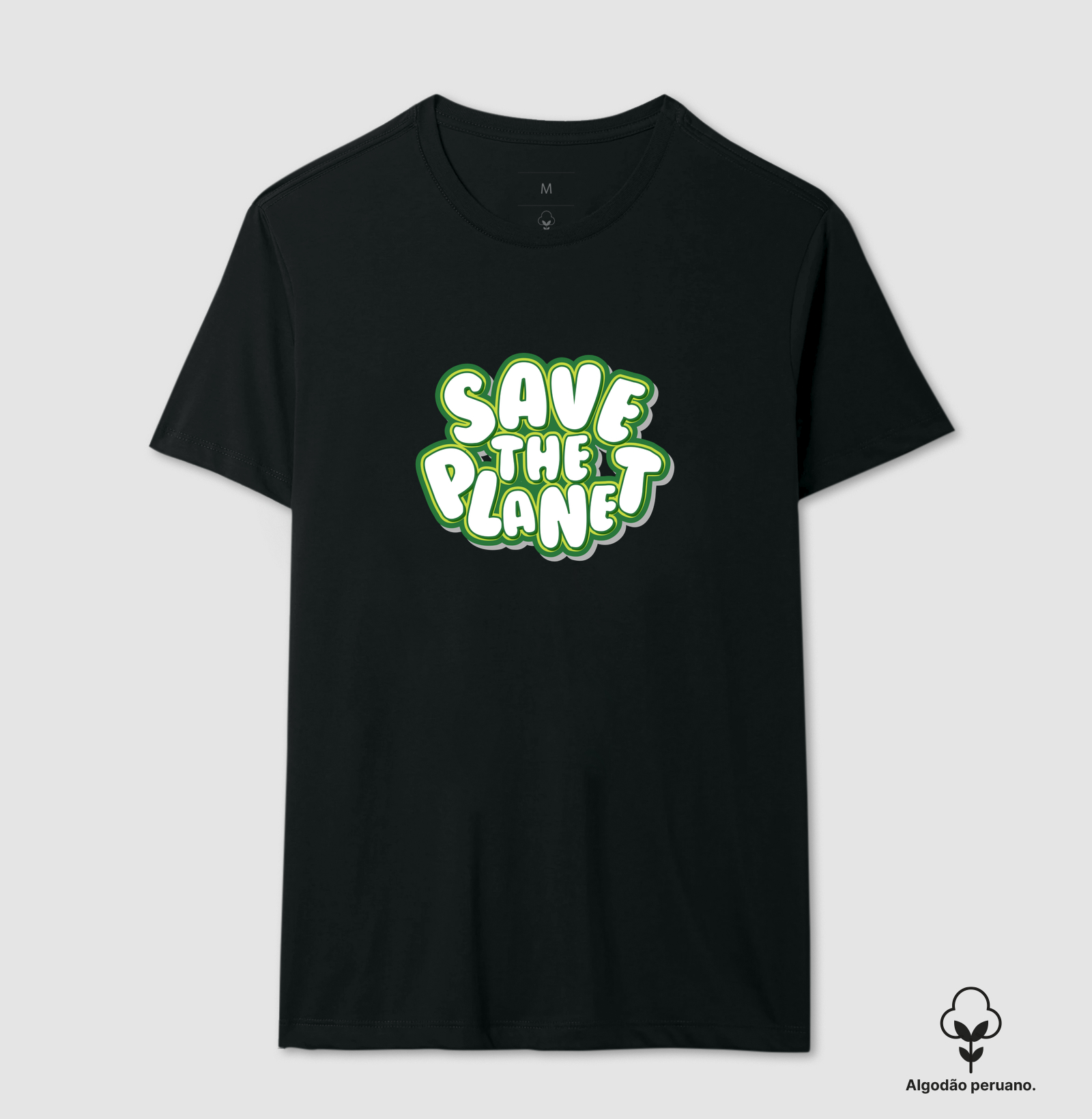 Camiseta Animalis 100% Algodão Save The Planet