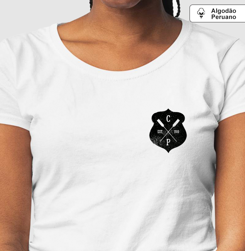  Camiseta Feminina Algodão Peruano - Escudo Vintage II