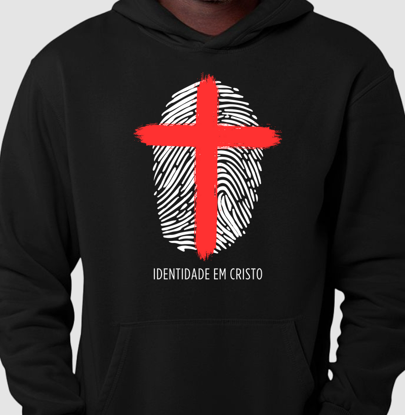 Moletom c/ capuz unisex - Identidade de Cristo - Estampa Grande