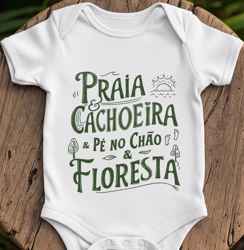 Praia & cachoeira & pé no chão & floresta 